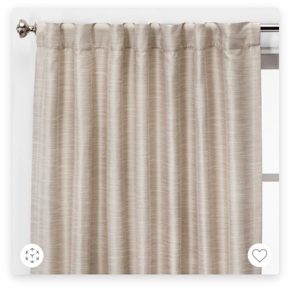 4 panels of 52x84” beige faux silk room darkening drapes - Picture 4 of 7